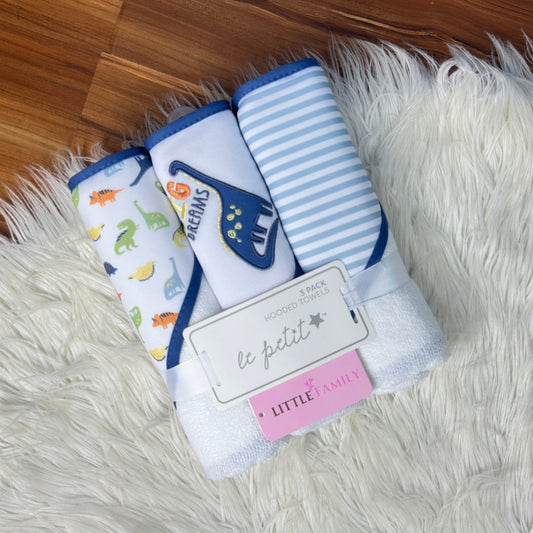 Premium Baby Hooded Towel Set – "Dino Royale"