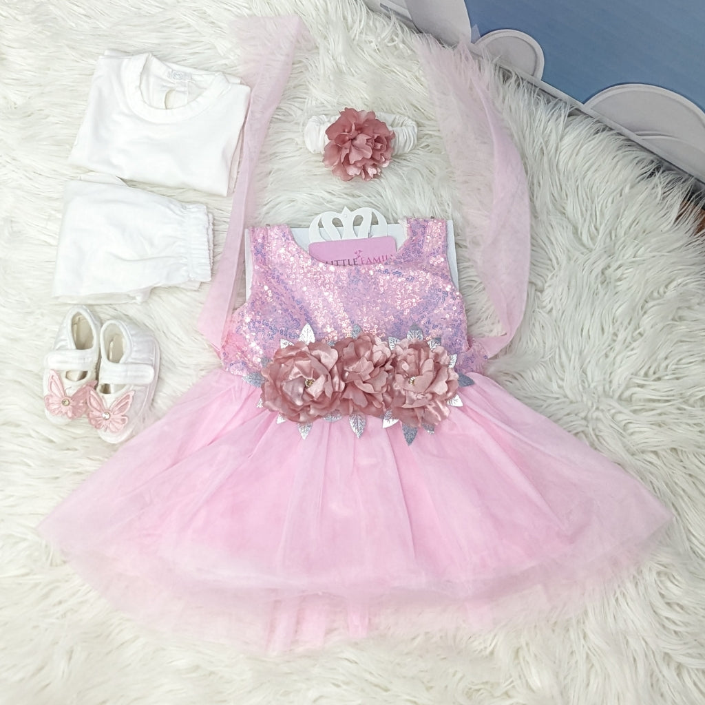 Premium Newborn Baby Frock Set | Pink