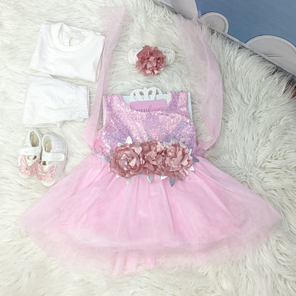 Premium Newborn Baby Frock Set | Pink