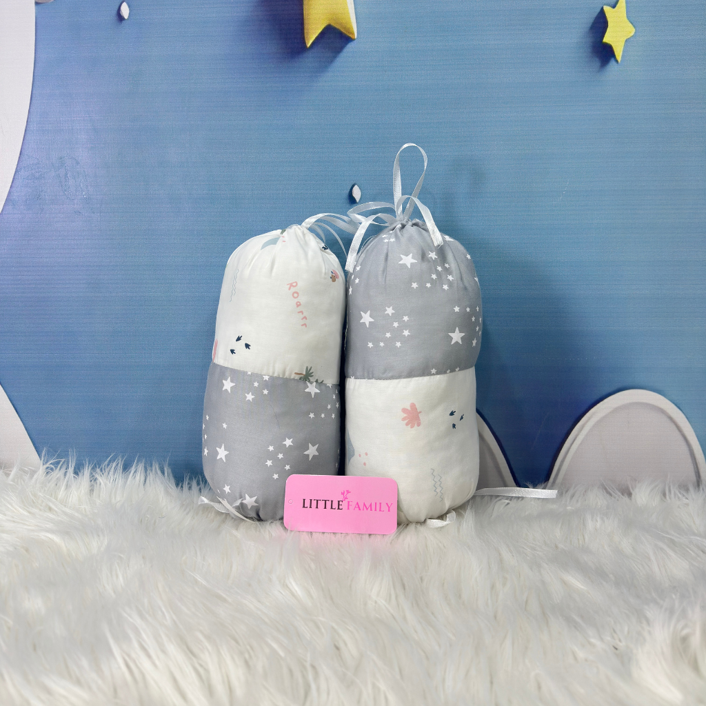 Starry Dreams Baby Bedding Set - 8 Pieces (Light Grey)