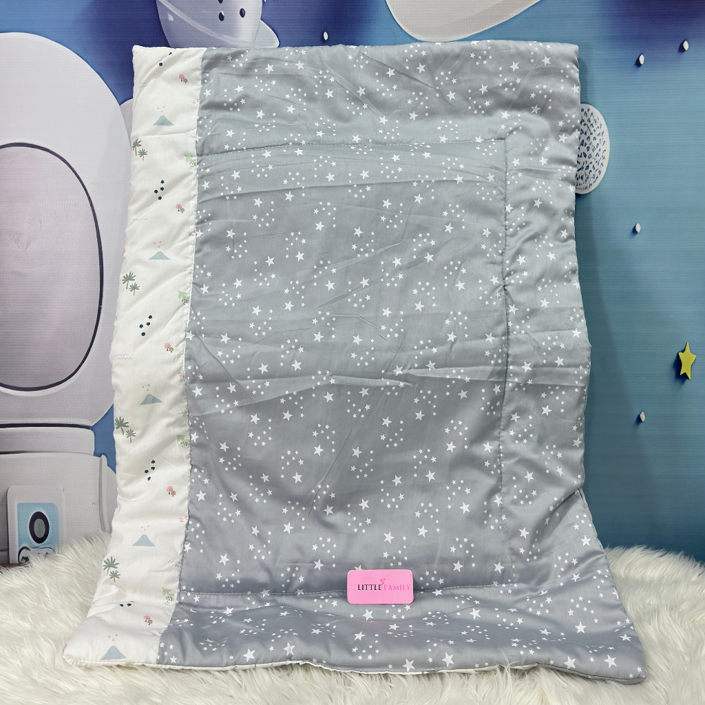 Starry Dreams Baby Bedding Set - 8 Pieces (Light Grey)