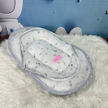 Starry Dreams Baby Bedding Set - 8 Pieces (Light Grey)