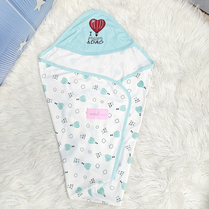 Premium Baby Hooded Wrapping Sheet | Little Love Balloon