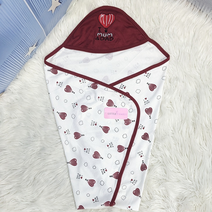 Premium Baby Hooded Wrapping Sheet | Little Love Balloon