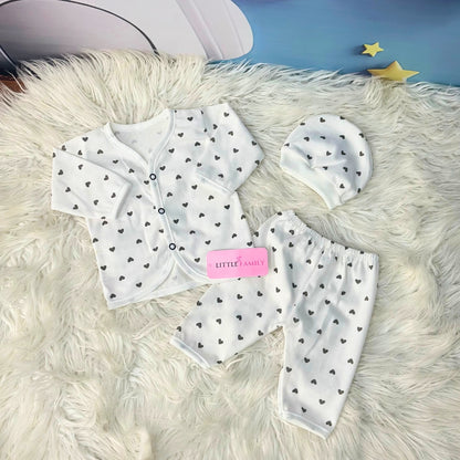 Newborn 3-Piece Cotton Outfit Set – Pack of 3