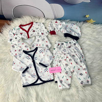Newborn 3-Piece Cotton Outfit Set – Pack of 3
