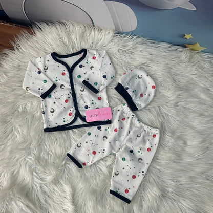 Newborn 3-Piece Cotton Outfit Set – Pack of 3