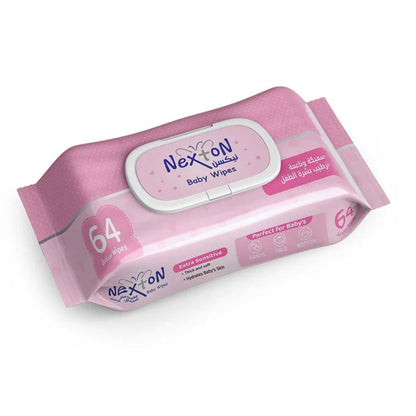 Nexton Baby Wipes (Extra Sensitive Pink) 64 pcs
