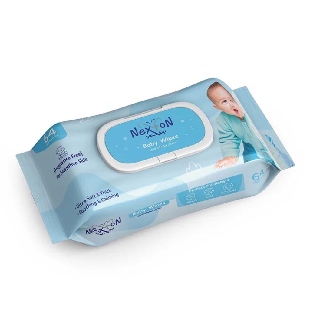 Nexton Baby Wipes (Fragrance Free) 64 pcs