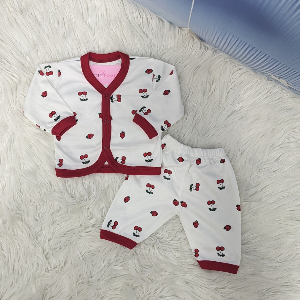 Premium Baby 2-Piece Baby Outfit Set – Red Cherry