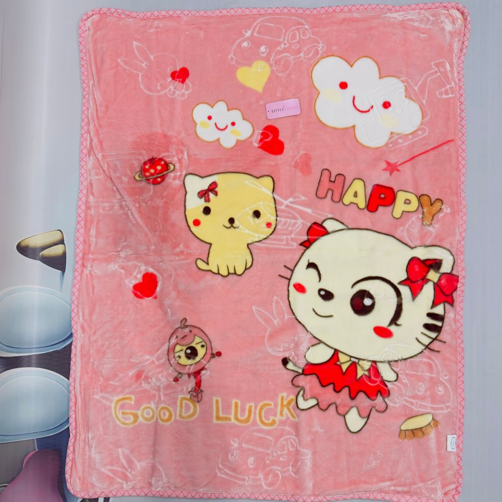 Premium Baby Soft Blanket – Happy Kitty