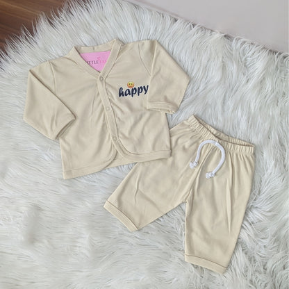 Premium Baby 2-Piece Night Suit - Cream