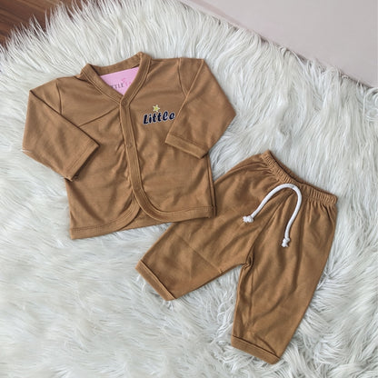 Premium Baby 2-Piece Night Suit - Brown