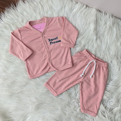Premium Baby 2-Piece Night Suit - Pink