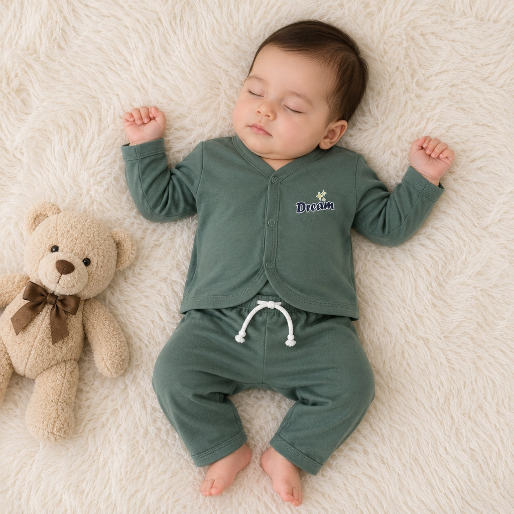 Premium Baby 2-Piece Night Suit - Green