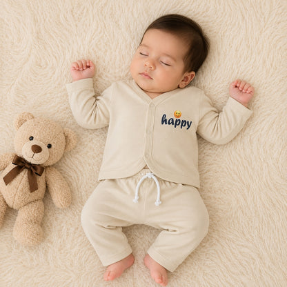 Premium Baby 2-Piece Night Suit - Cream