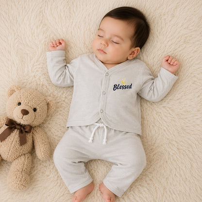 Premium Baby 2-Piece Night Suit - White