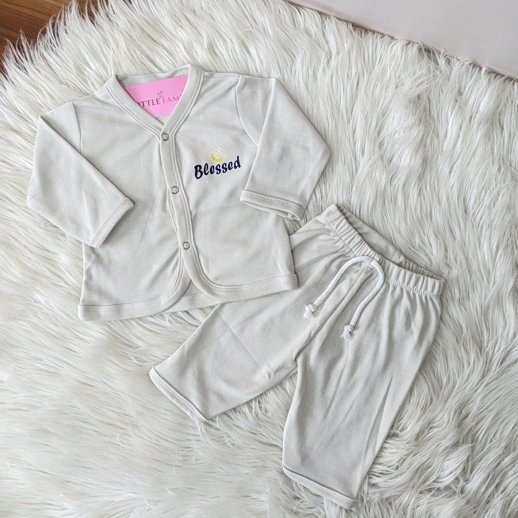 Premium Baby 2-Piece Night Suit - White