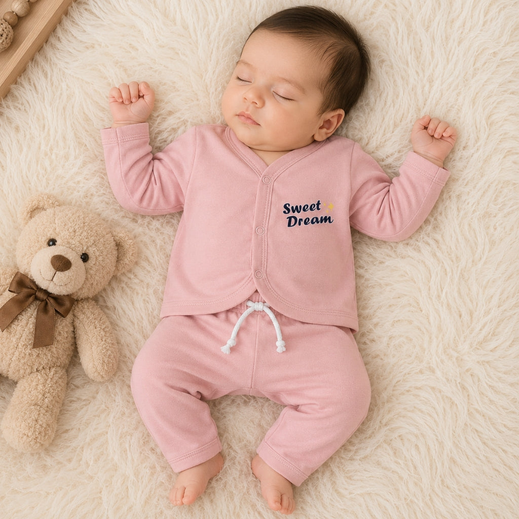 Premium Baby 2-Piece Night Suit - Pink