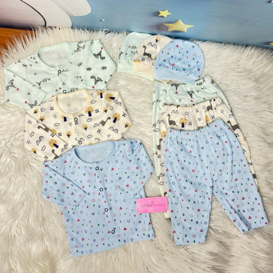 Premium 3-Piece Cotton Outfit Set – Pack of 3