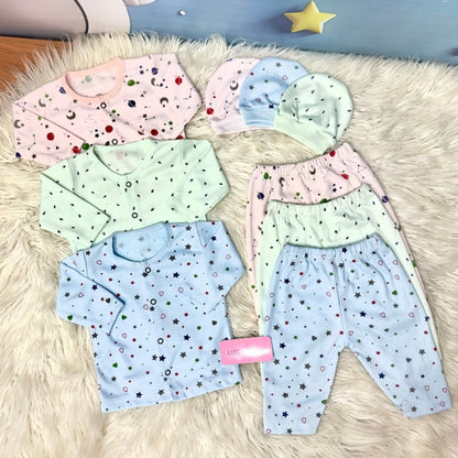 Premium 3-Piece Cotton Outfit Set – Pack of 3