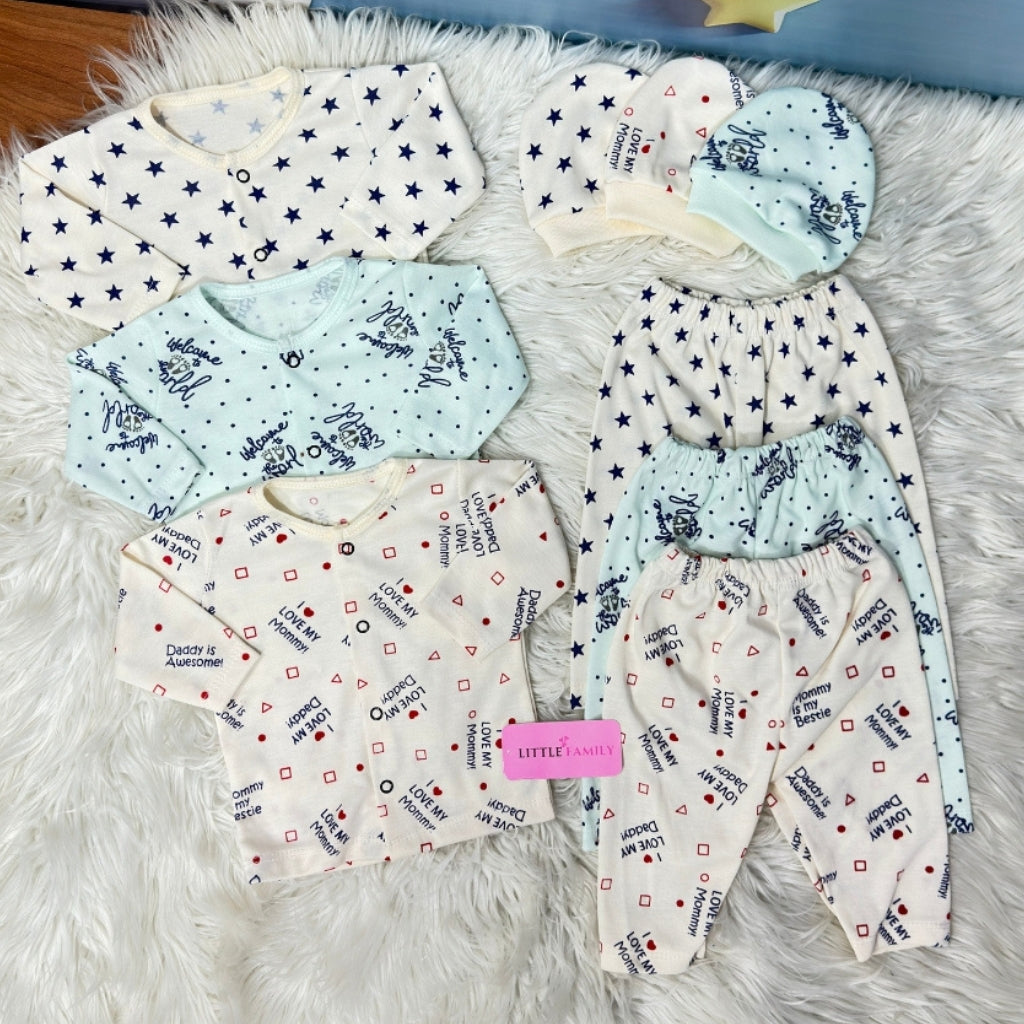 Premium 3-Piece Cotton Outfit Set – Pack of 3