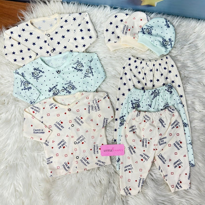 Premium 3-Piece Cotton Outfit Set – Pack of 3