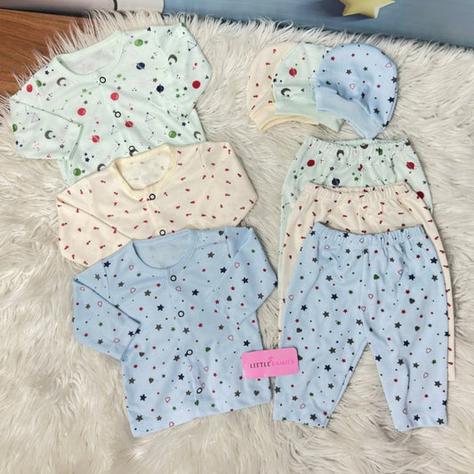 Premium 3-Piece Cotton Outfit Set – Pack of 3