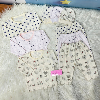 Premium 3-Piece Cotton Outfit Set – Pack of 3