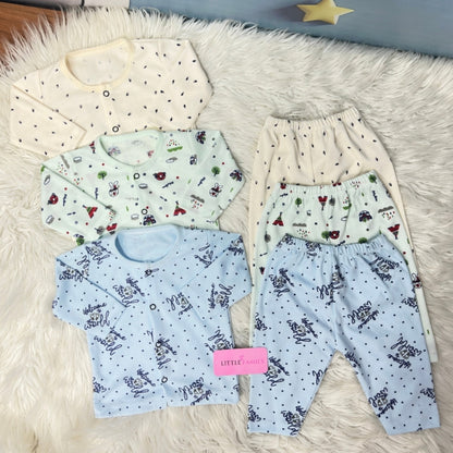 Premium 2-Piece Cotton Outfit Set – Pack of 3