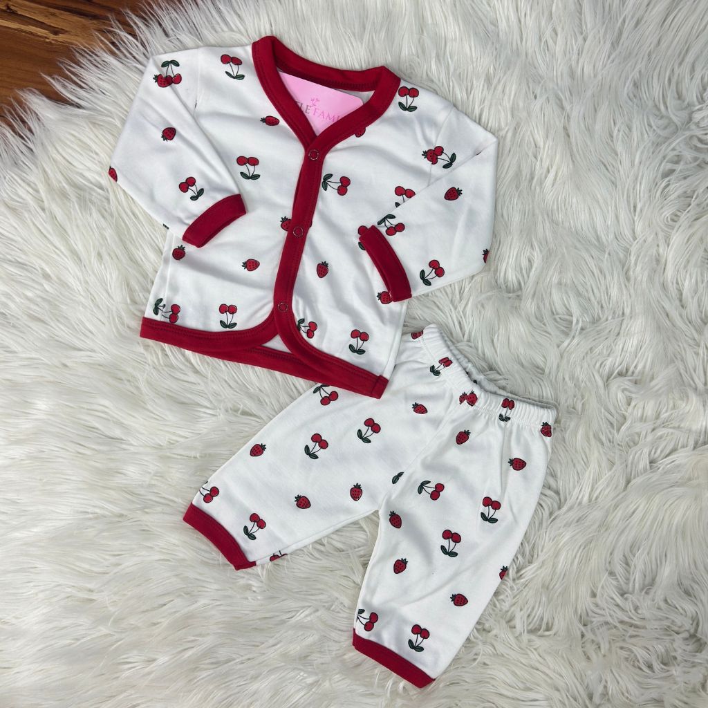 Premium Baby 2-Piece Baby Outfit Set – Red Cherry