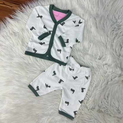 Premium Baby 2-Piece Baby Outfit Set – Green Dino