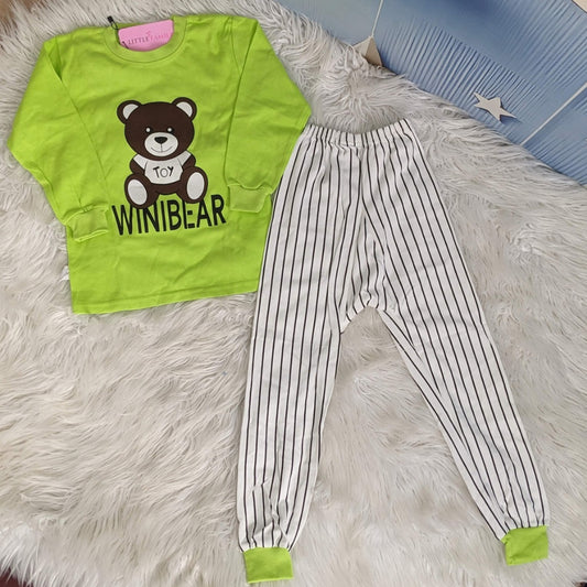 Premium Baby Full-Sleeve Shirt & Trouser Set – Teddy Bear