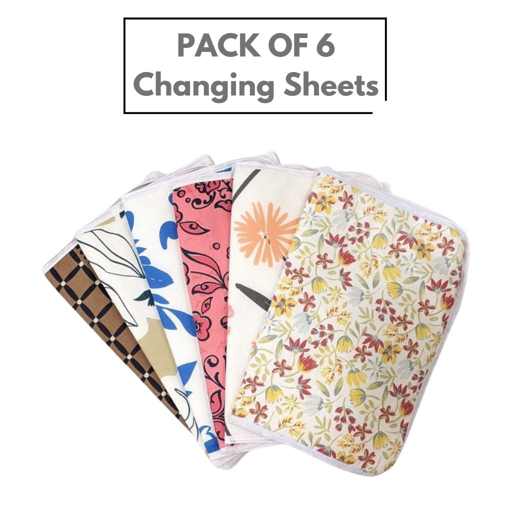 Pack of 6 Diaper Changing Sheet