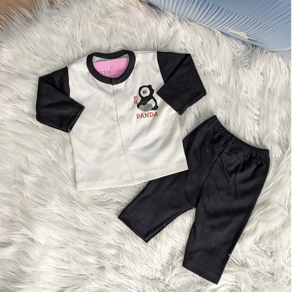 Premium 10 Piece Baby Starter Set | Panda Theme - Black