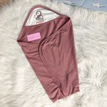 Premium 10 Piece Baby Starter Set | Panda Theme - Dusty Rose