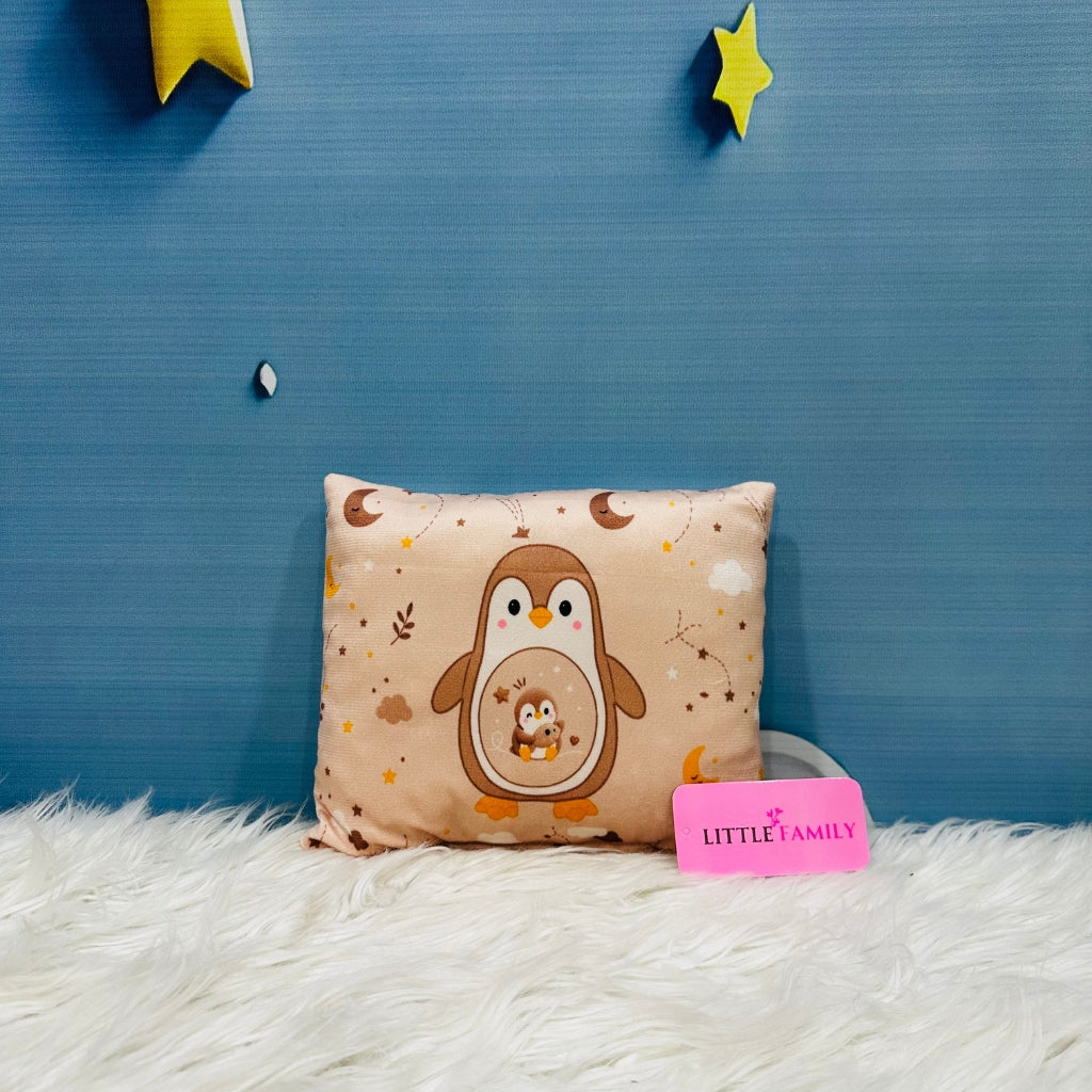 Premium 7-Piece Penguin Velvet Baby Bedding Set - Brown