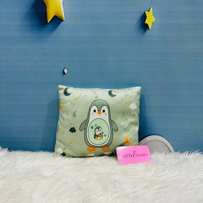 Premium 7-Piece Penguin Velvet Baby Bedding Set - Green