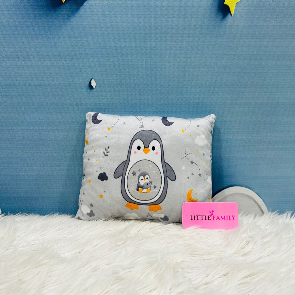 Premium 7-Piece Penguin Velvet Baby Bedding Set - Grey