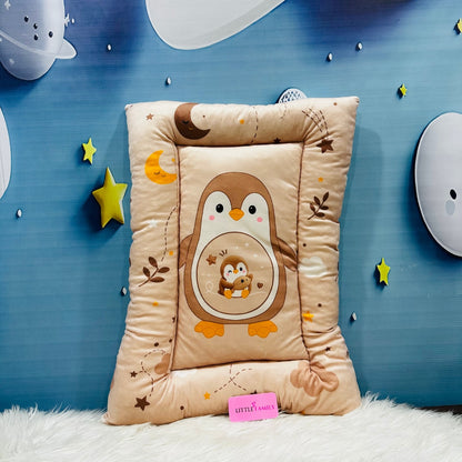 Premium 7-Piece Penguin Velvet Baby Bedding Set - Brown