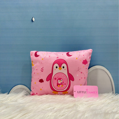 Premium 7-Piece Penguin Velvet Baby Bedding Set - Pink