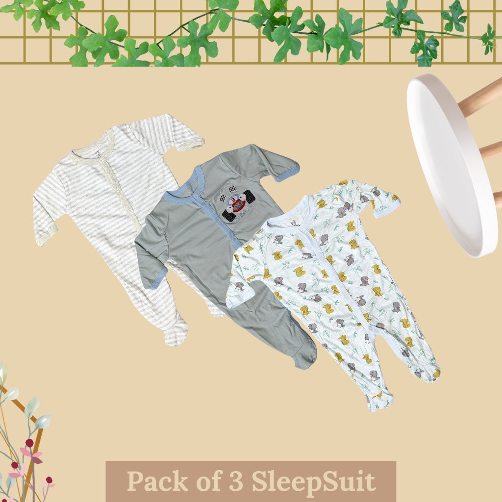 Pack of 3 Winter SleepSuit