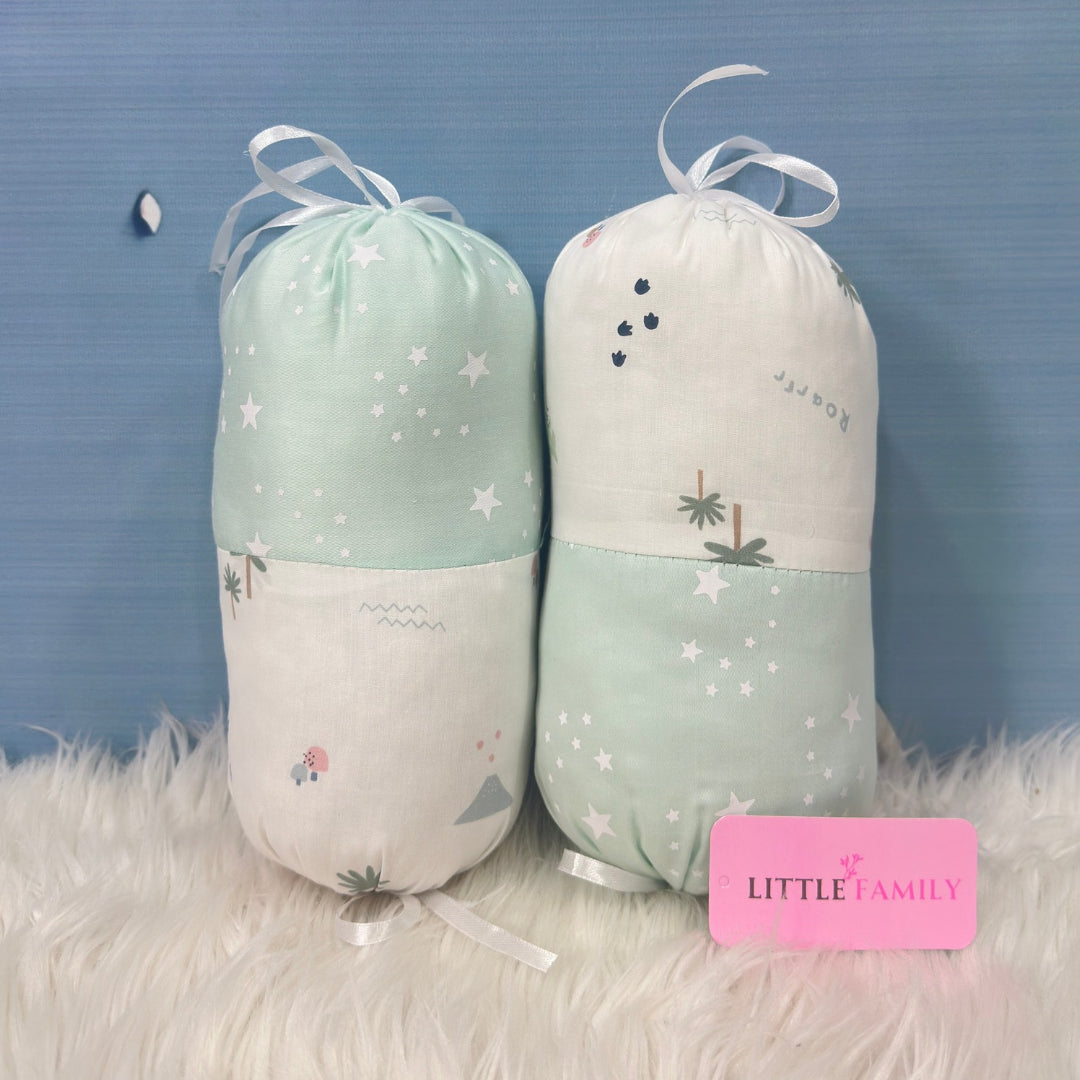 Starry Dreams Baby Bedding Set - 8 Pieces (Pale mint)