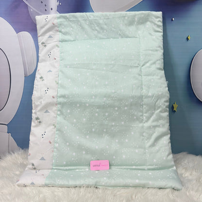Starry Dreams Baby Bedding Set - 8 Pieces (Pale mint)