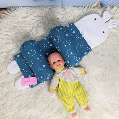 Starry Dream Baby Head Shaping Pillow – Ergonomic Support (Pine Green)