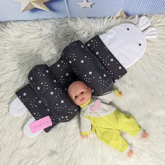Starry Dream Baby Head Shaping Pillow – Ergonomic Support (Black)