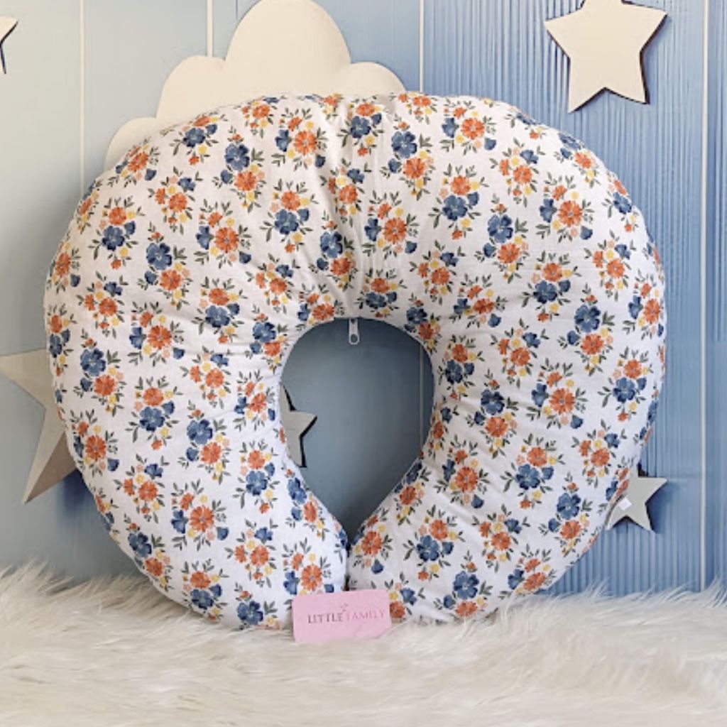 Floral Grace Theme Baby Feeding Pillow – Ergonomic Support for Breastfeeding Moms