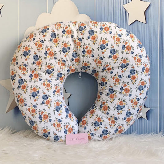 Floral Grace Theme Baby Feeding Pillow – Ergonomic Support for Breastfeeding Moms