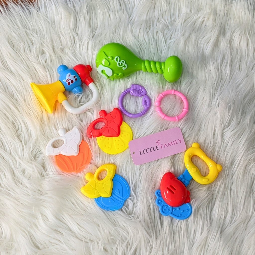 Baby Rattle & Teether Toy Set (8-Piece)