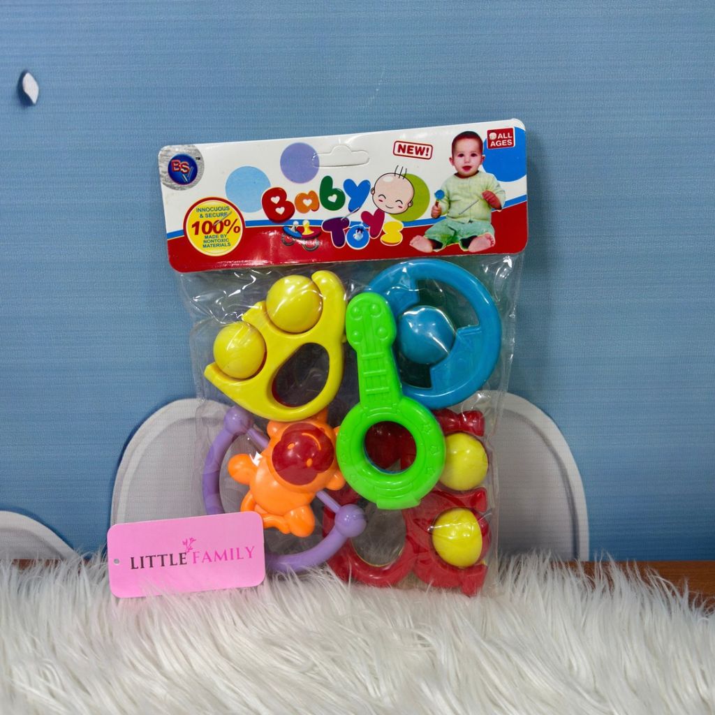 Baby Rattle & Teether Toy Set (5-Piece)